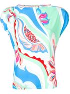 Emilio Pucci Badea Print Short-sleeved Top - Blue