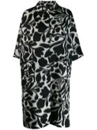 Sara Lanzi Floral Patterned Coat - Black