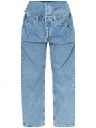 Y / Project Wide Leg Double Layer Jeans - Blue