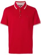 Michael Michael Kors Stripe-trimmed Polo Shirt - Red