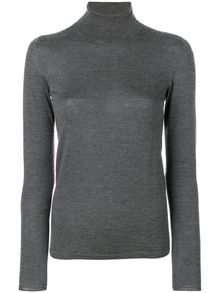 Le Tricot Perugia Roll Neck Sweater - Grey
