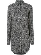 Saint Laurent Printed Oversized Shirt - Black
