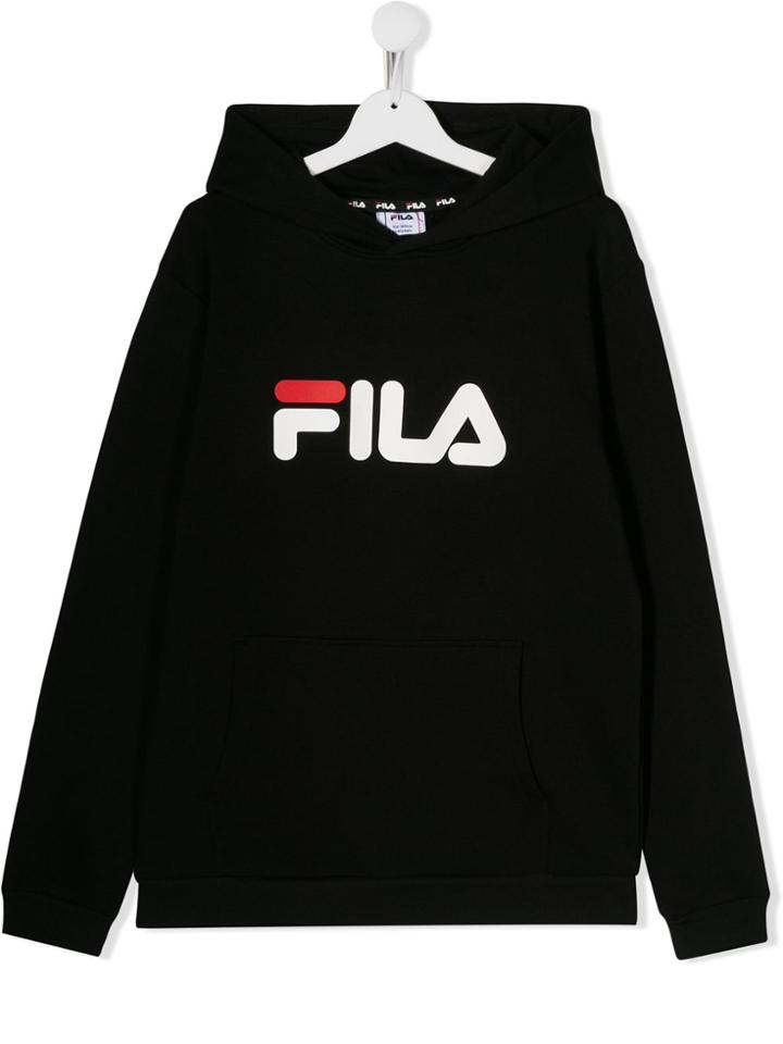 Fila Kids Teen Logo Printed Hoodie - Black