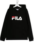 Fila Kids Teen Logo Printed Hoodie - Black