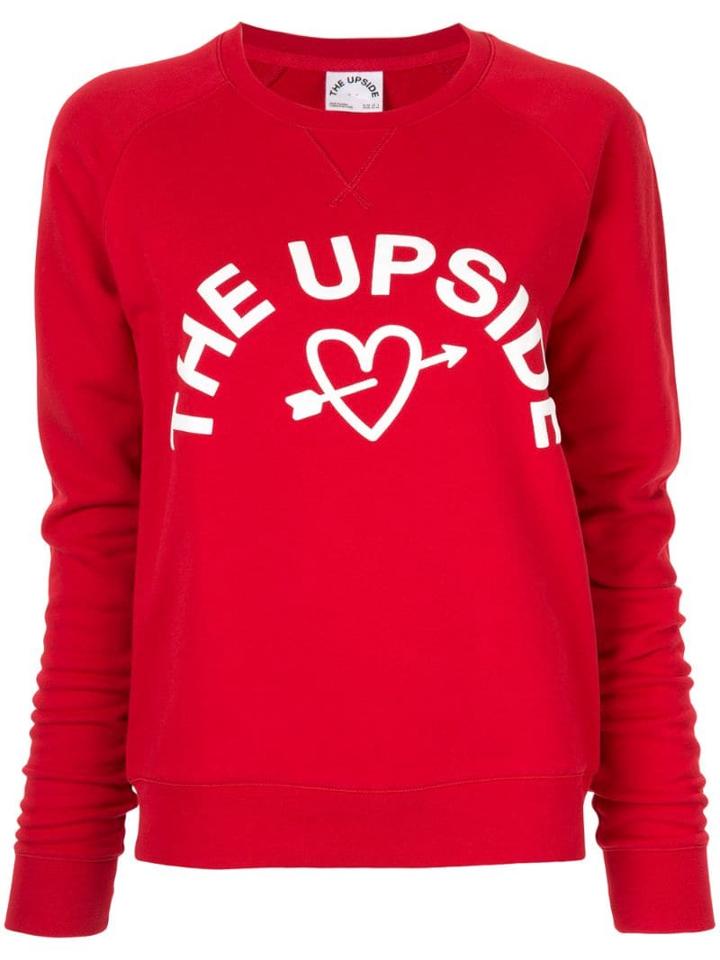 The Upside Logo Printed Sweatshirt - Red