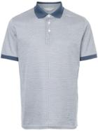 Gieves & Hawkes Houndstooth Polo Shirt - Blue