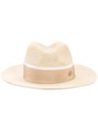 Maison Michel - Hat With Grosgrain Ribbon - Women - Straw - S, Nude/neutrals, Straw
