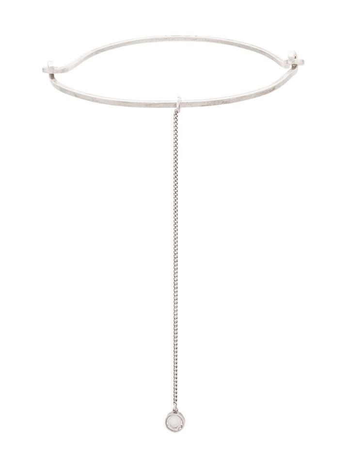 Jil Sander Crystal Drop Choker - Silver