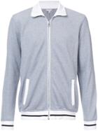 Orlebar Brown Zip Front Mock Neck Sweatshirt - Blue