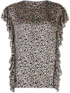 Jason Wu Embroidered Ruffle Blouse - Black