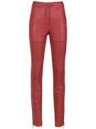 Lilly Sarti Leather Skinny Trousers - Red