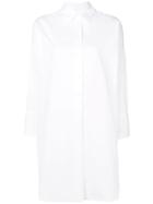 Alberto Biani Plain Shirt Dress - White