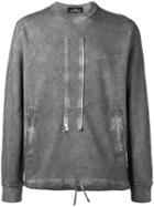 Stone Island Shadow Project Zip Detail Sweatshirt, Men's, Size: Large, Grey, Cotton