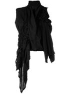 Comme Des Garçons Vintage 2000's Draped Vest - Black