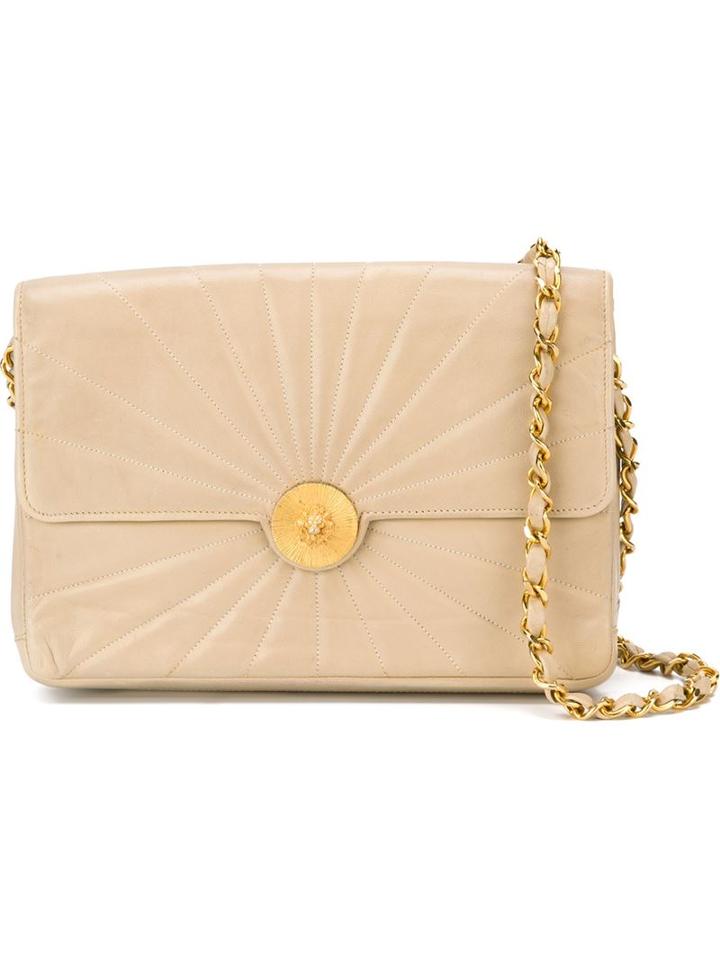Chanel Vintage Collectable 'lion' Shoulder Bag, Women's, Nude/neutrals