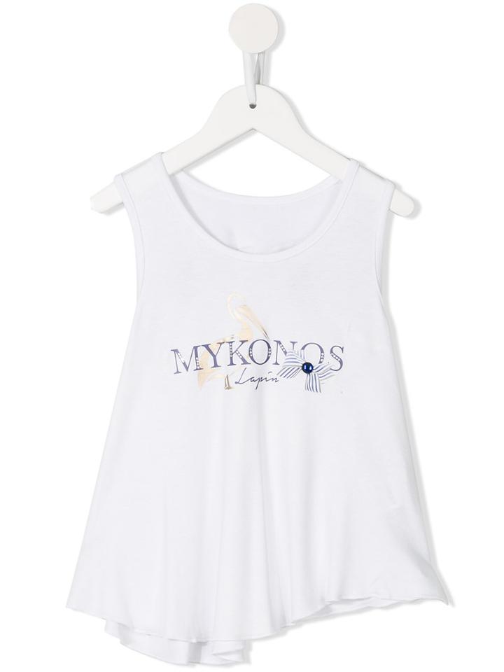 Lapin House Mykonos Tank Top, Girl's, Size: 8 Yrs, White