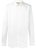 Dnl Frayed Cut-away Collar Shirt, Men's, Size: 39, White, Cotton/polyamide