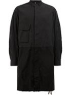Ziggy Chen Concealed Placket Coat, Men's, Size: 48, Black, Cotton