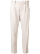 Vince Cropped Tailored Trousers - Neutrals