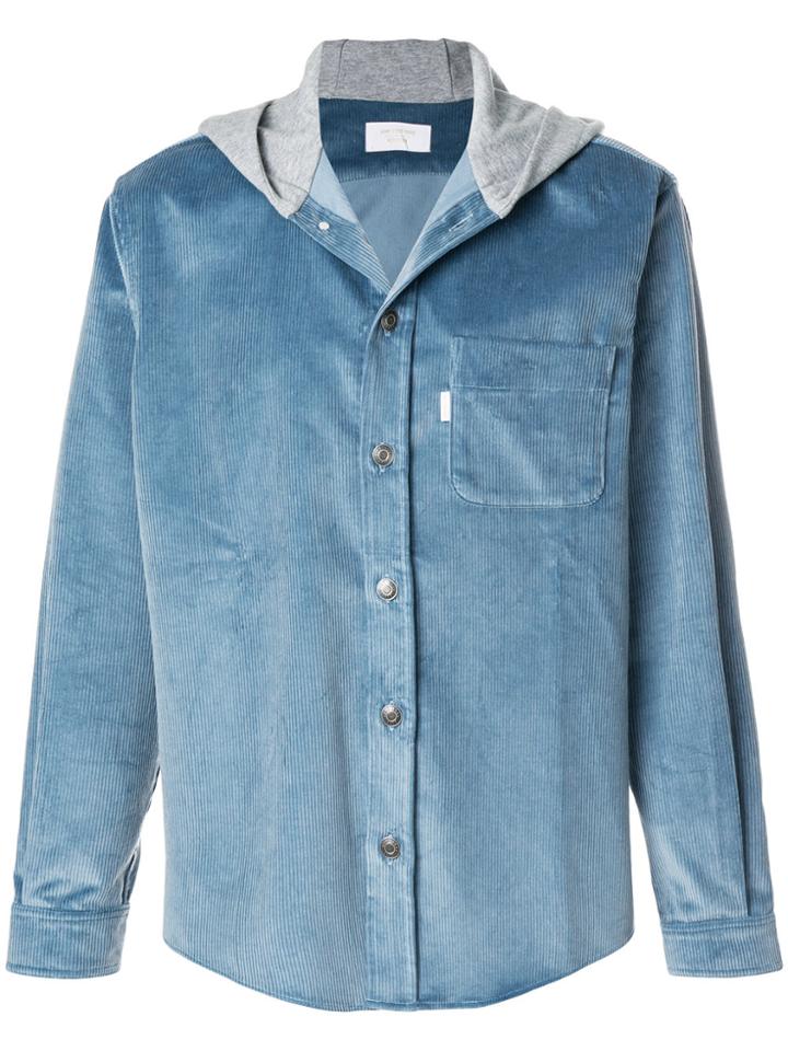 Aimé Leon Dore Hooded Buttoned Jacket - Blue