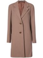Lemaire Two Buttoned Tailored Coat - Nude & Neutrals