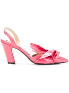 No21 Abstract Bow Slingback Pumps - Pink & Purple