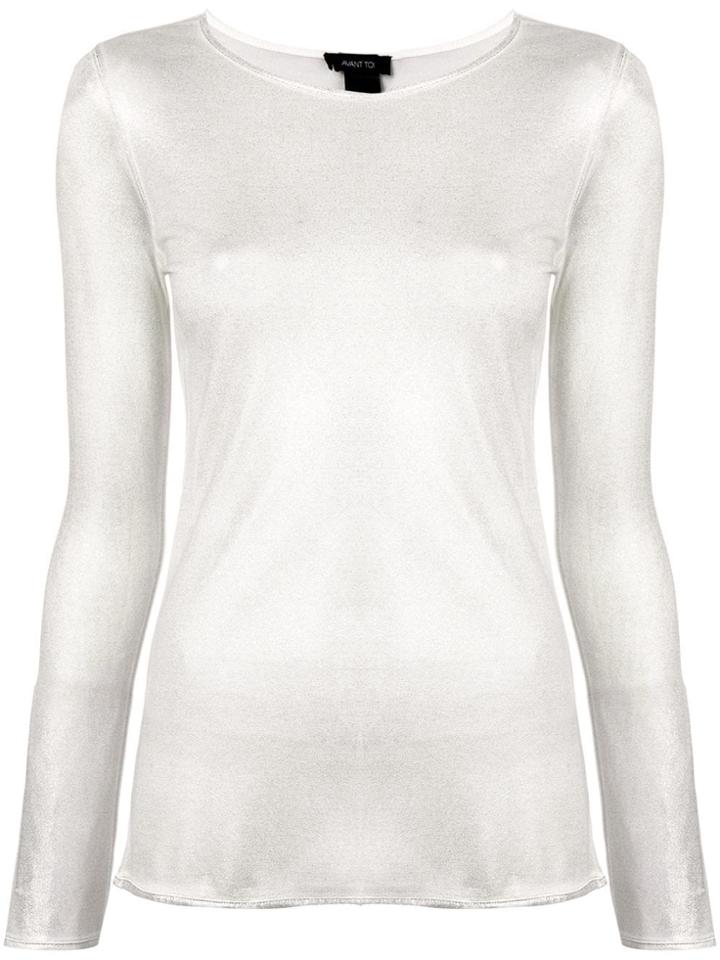 Avant Toi Metallic T-shirt - Silver