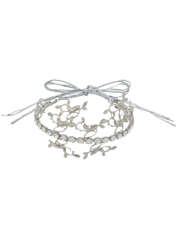 Silvia Gnecchi Crystal Embellished Tiara - Silver