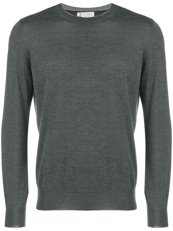 Brunello Cucinelli Lightweight Crew Neck Sweater - Grey