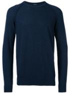 Roberto Collina - Ribbed Trim Sweatshirt - Men - Cotton/polyamide - 54, Blue, Cotton/polyamide