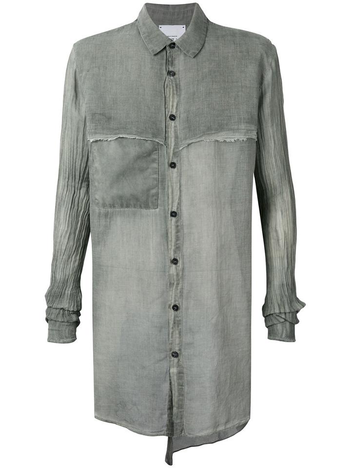 Lost & Found Rooms - Layered Shirt - Men - Cotton - L, Green, Cotton