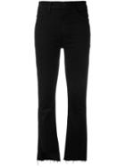 Mother - Flared Raw Edge Jeans - Women - Cotton/polyester/spandex/elastane - 24, Black, Cotton/polyester/spandex/elastane
