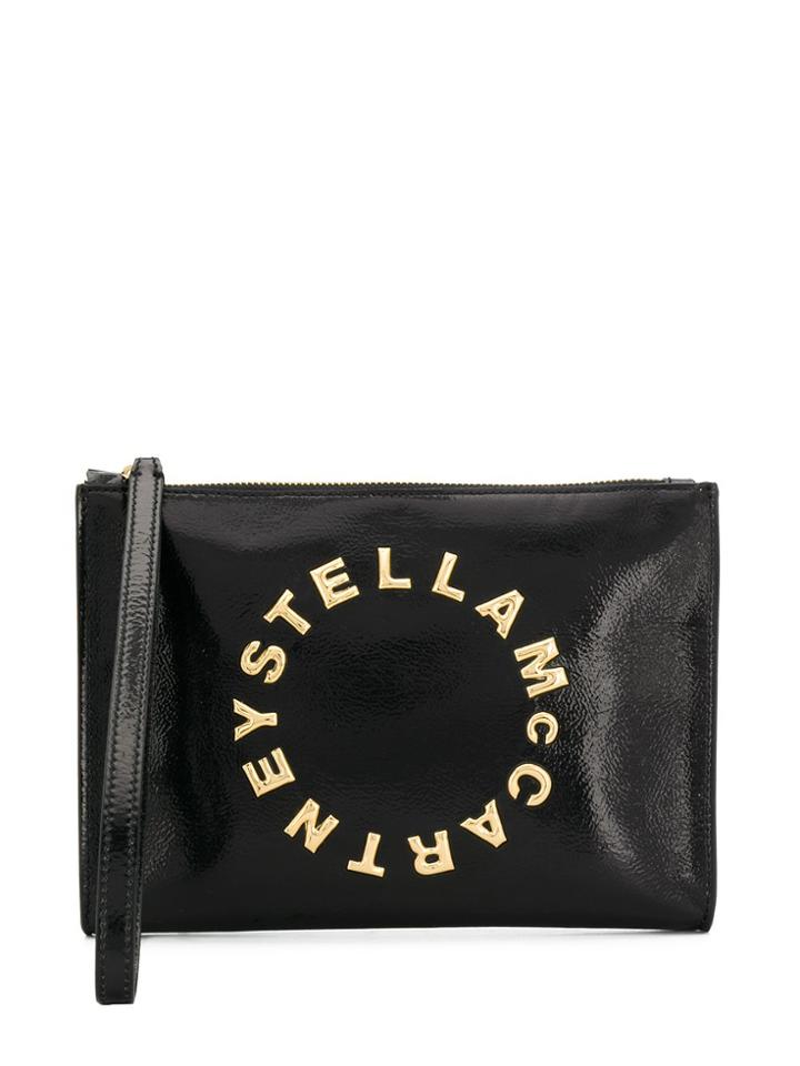 Stella Mccartney Small Logo Clutch - Black