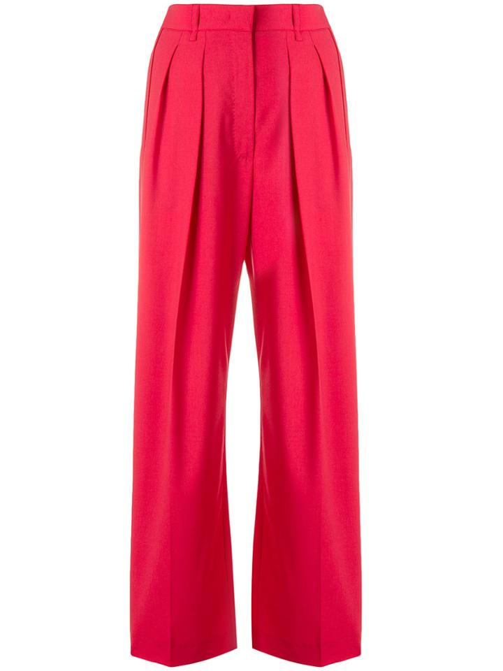Agnona Wide-leg Trousers - Red