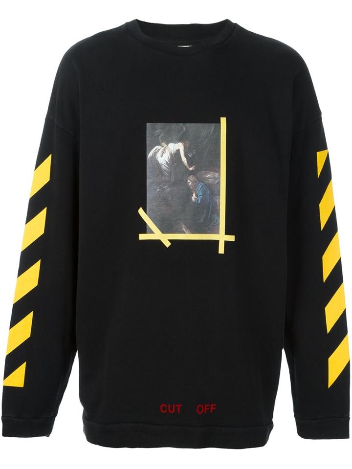 Off-white 'annunciazione' Sweatshirt, Men's, Size: Xxs, Black, Cotton
