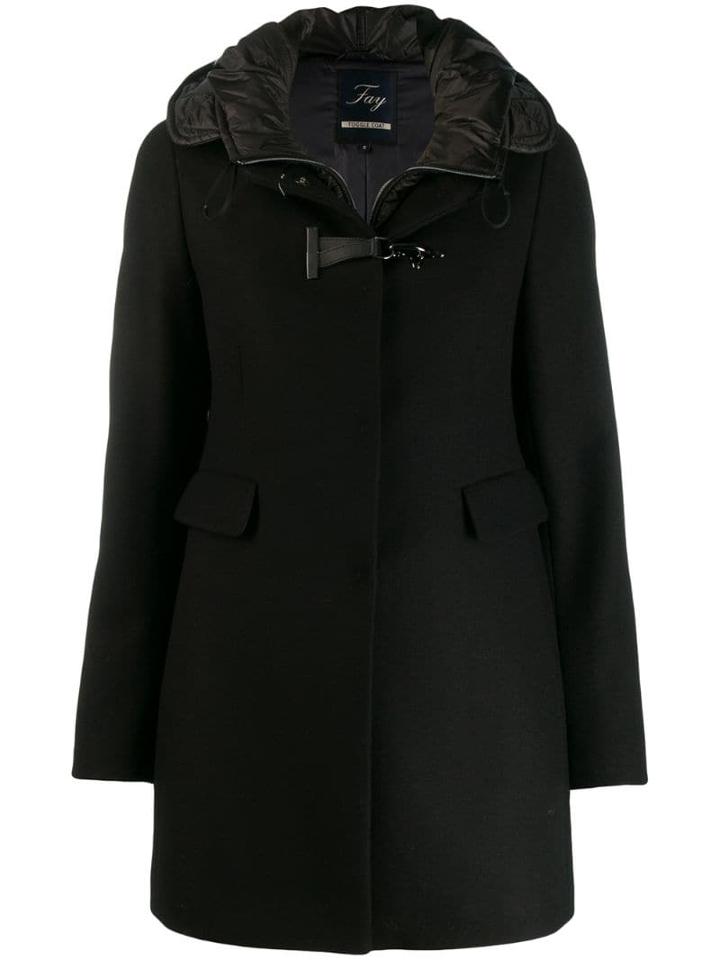 Fay Waterproof Hood Coat - Black