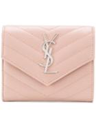 Saint Laurent Monogram Compact Tri-fold Wallet - Pink
