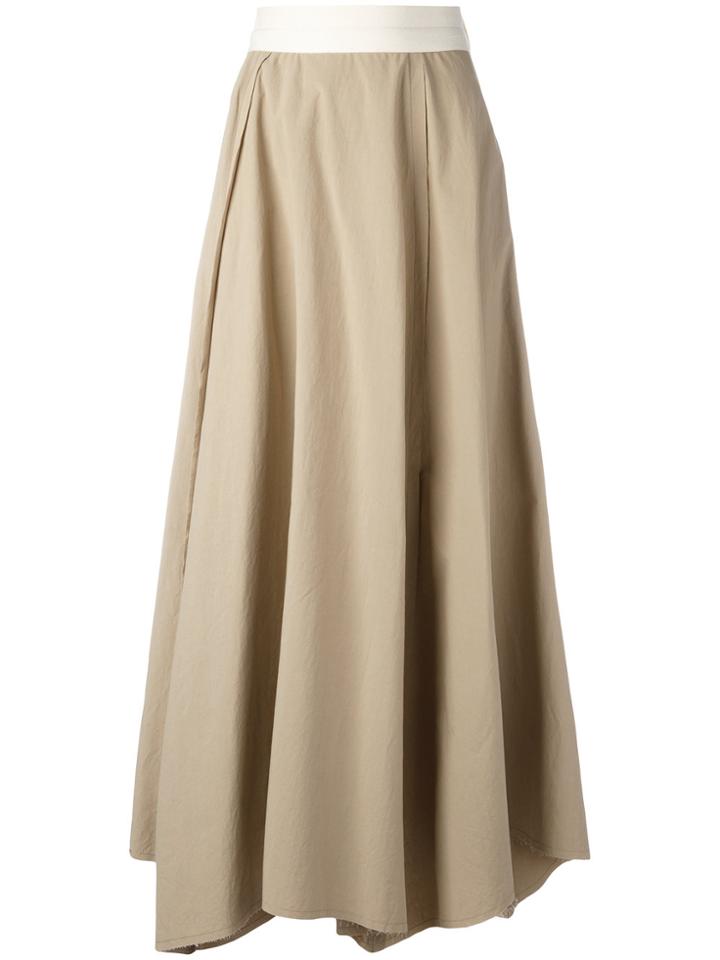 Sacai Scarf Print Pleated Skirt - Red
