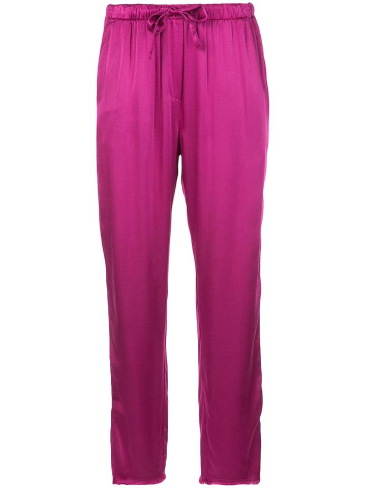 Raquel Allegra High Rise Straight Leg Trousers - Pink