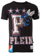 Philipp Plein Embellished Print T-shirt, Men's, Size: Xs, Black, Cotton