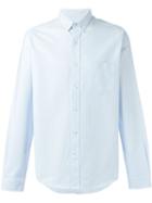 Ami Alexandre Mattiussi Pinstriped Shirt, Men's, Size: 39, Blue, Cotton