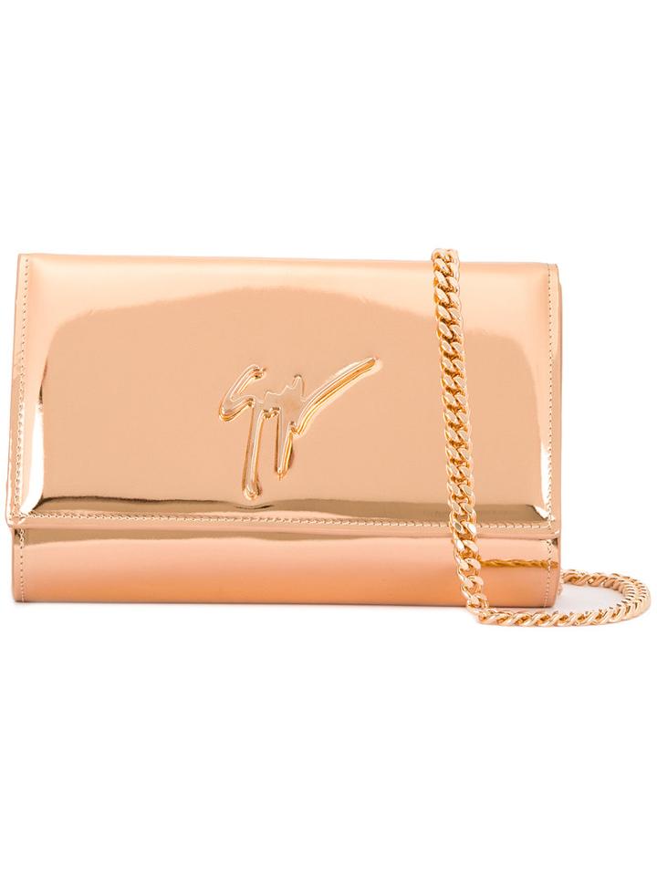 Giuseppe Zanotti Design Lory Clutch, Women's, Grey, Leather