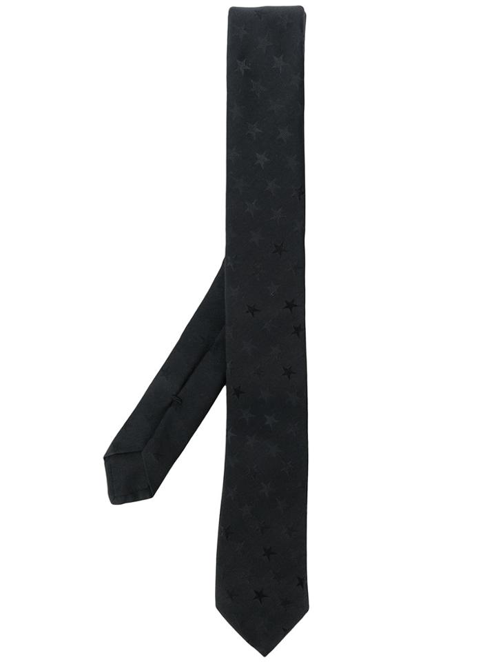 Valentino Star Motif Tie - Black