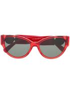 Versace Eyewear Logo Embellished Sunglasses - Red