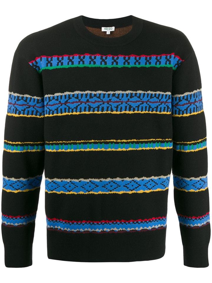Kenzo Peruvian Stripes Jumper - Black