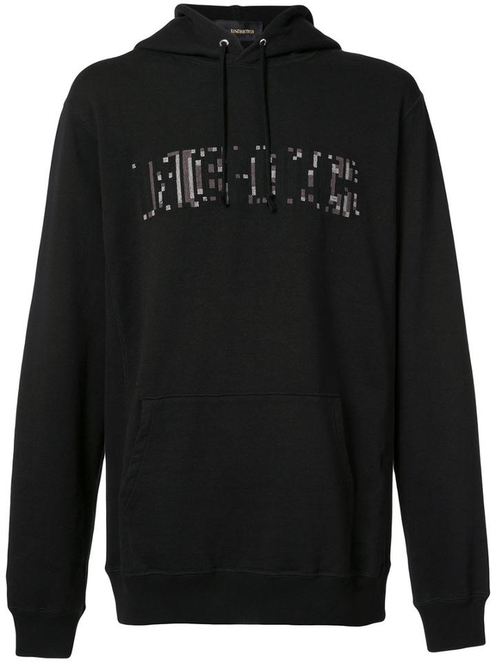 Printed Hooded Sweatshirt - Men - Cotton - 2, Black, Cotton, Undercover