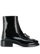 Nicole Saldaña Tassel-detail Boots - Black