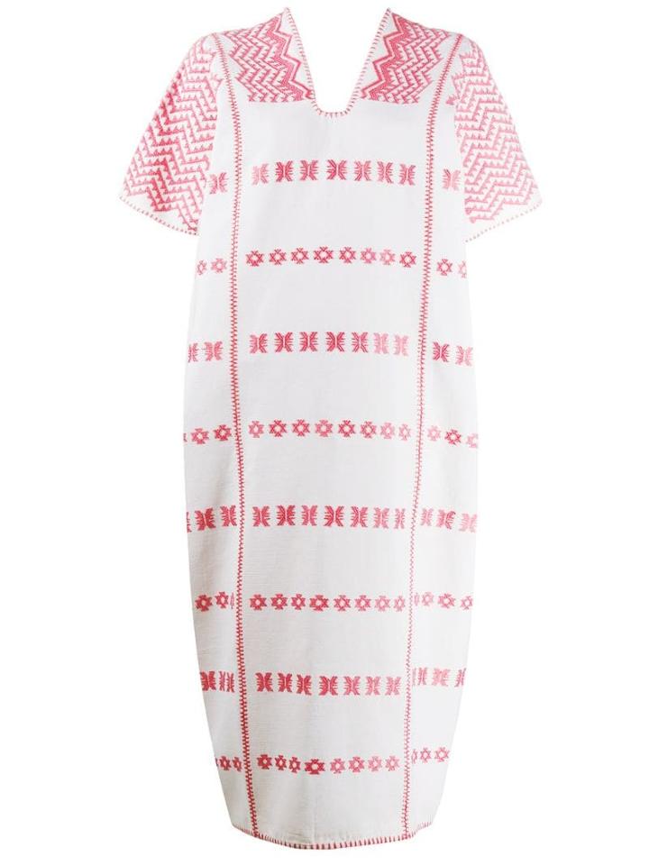 Pippa Holt Patterned Shift Dress - White