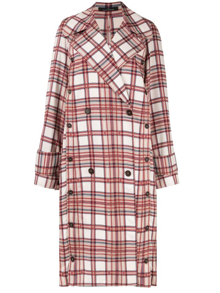 Rokh Oversized Trench Coat - White