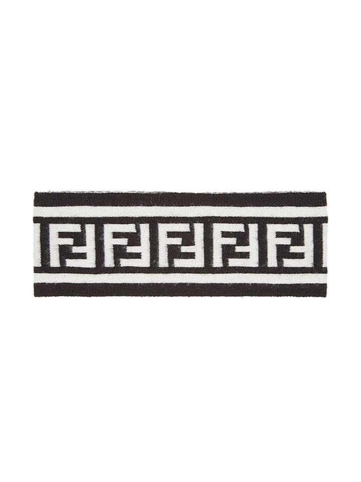 Fendi Ff Motif Headband - Black